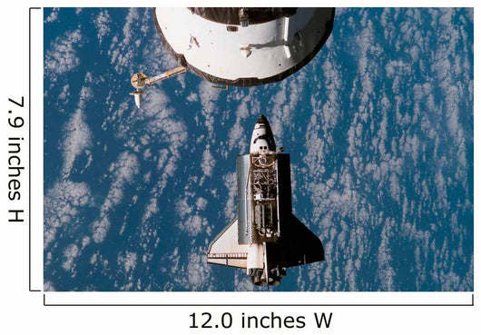 Space Shuttle Atlantis Approaching Wall Decal