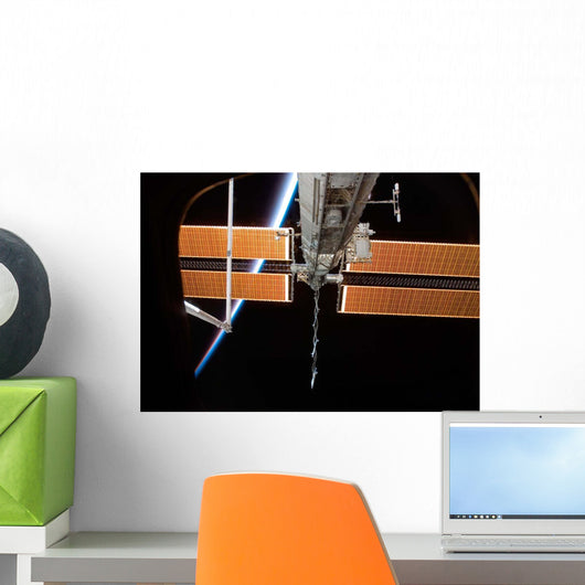 International Space Station Backdropped Wall Decal Design 2