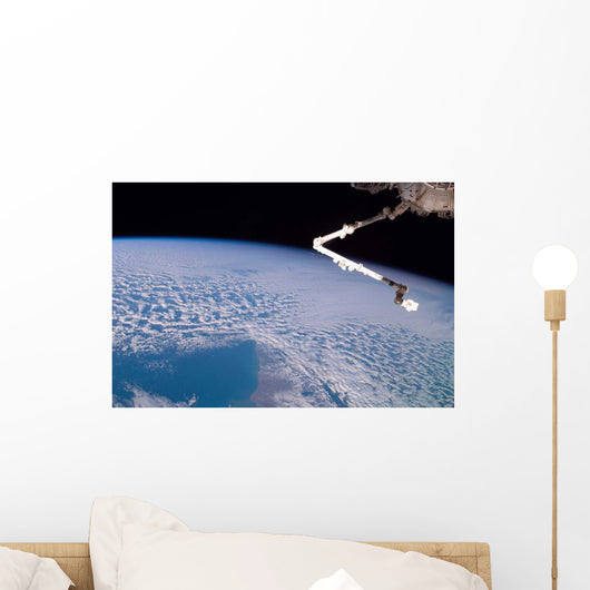 Robotic Canadarm2 above Earth Wall Decal