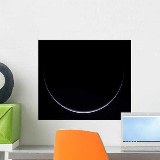 Sun-illuminated Crescent Earth around Wall Decal
