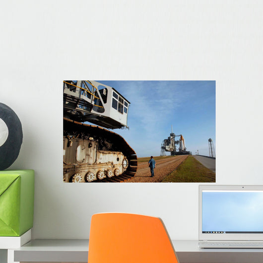 Crawler-transporter Moves Away after Wall Decal
