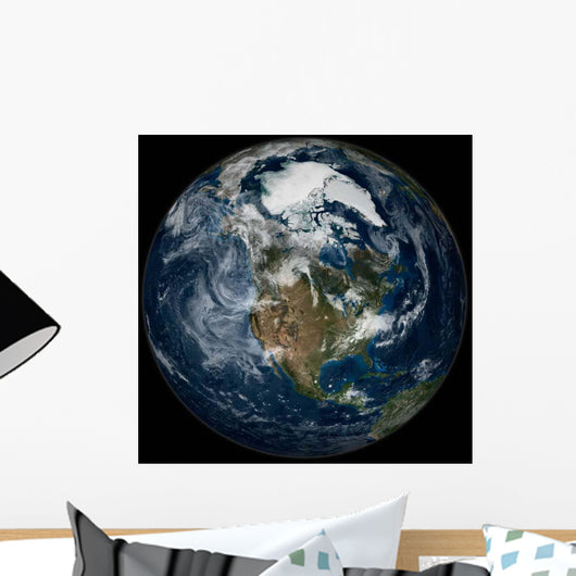 Full Earth Showing North Wall Decal Design 11