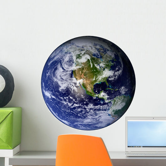 Full Earth Showing North Wall Decal Design 10