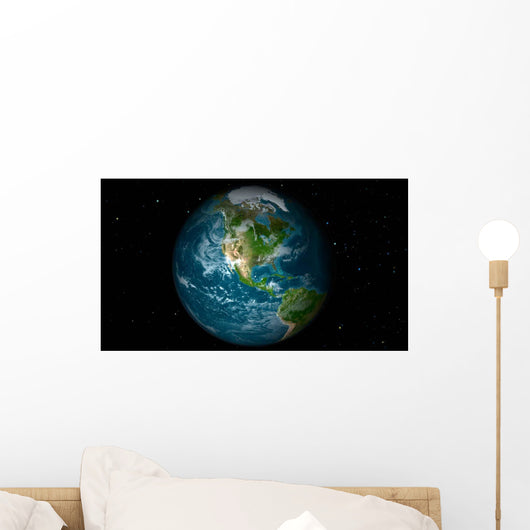 Full Earth Showing North Wall Decal Design 9
