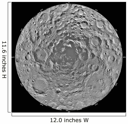 Lunar Mosaic South Polar Wall Decal