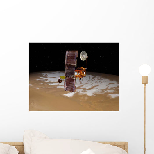 Mars Odyssey Spacecraft Passes Wall Decal