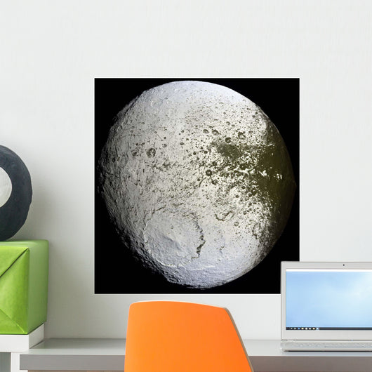 Saturn's Moon Iapetus Wall Decal Design 1