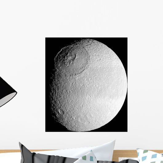 Saturn's Moon Tethys Wall Decal Design 2