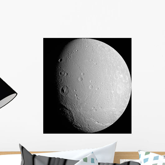 Saturn's Moon Dione Wall Decal Design 1