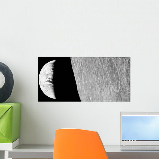 Moon and Earth Taken Wall Decal