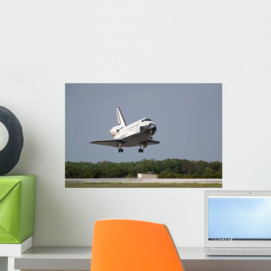Space Shuttle Discovery Approaches Wall Decal Design 4