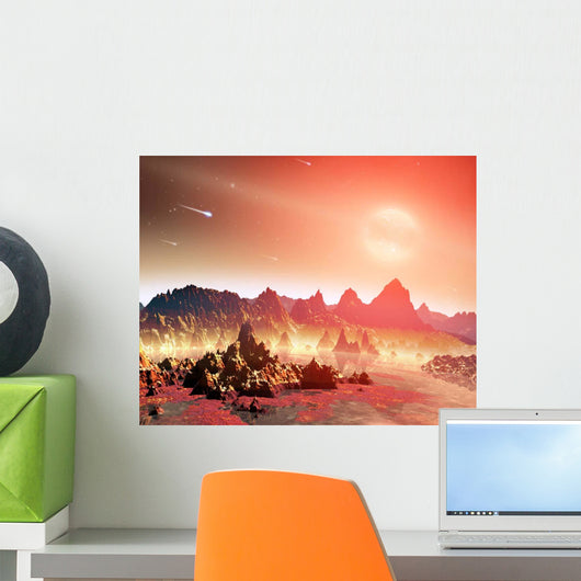 Young Hypothetical Planet around Wall Decal