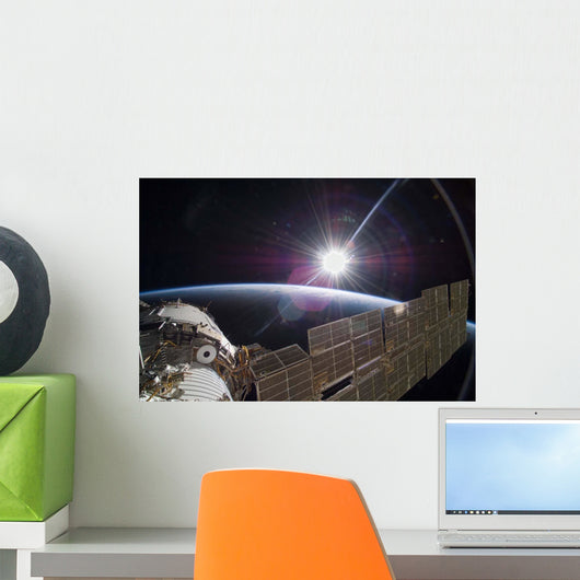 International Space Station Backdropped Wall Decal Design 8