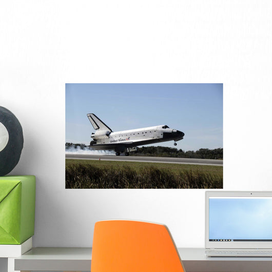 Space Shuttle Atlantis Touches Wall Decal Design 2