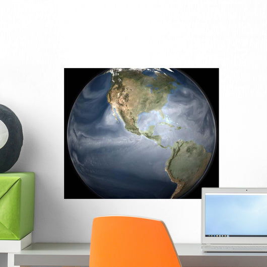 Full Earth Showing Water Wall Decal