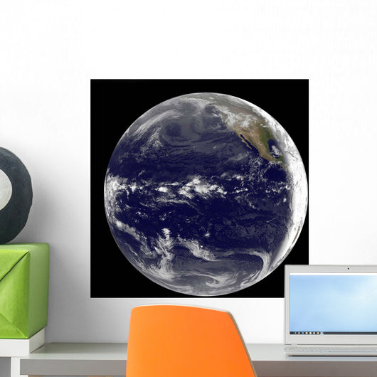 Satellite Earth Centered over Wall Decal