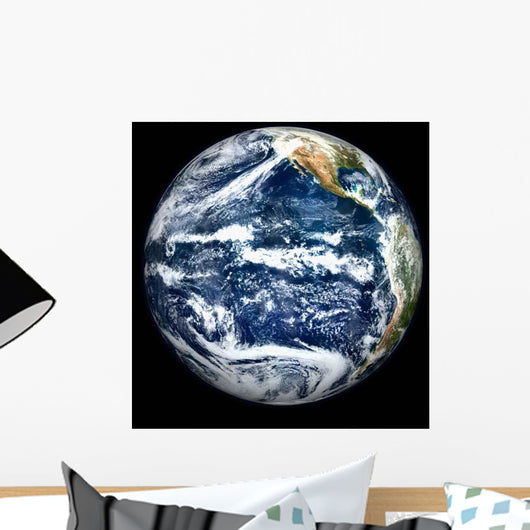 Full Earth Centered over Wall Decal Design 2