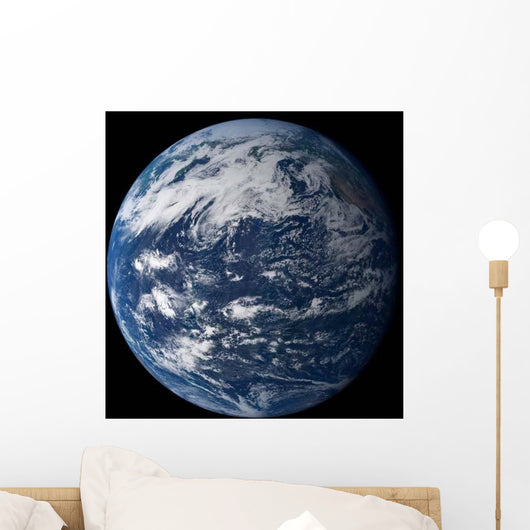 Full Earth Centered over Wall Decal Design 1