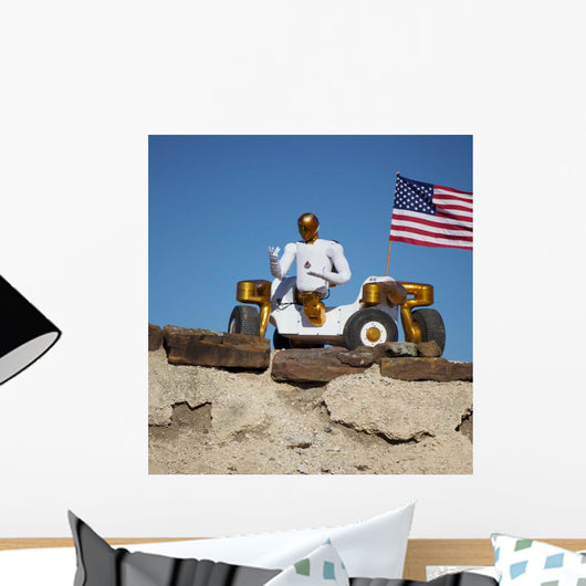 Robonaut 2 Poses atop Wall Decal Design 2