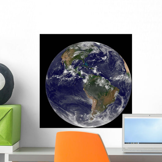 Full Earth Showing North Wall Decal Design 6