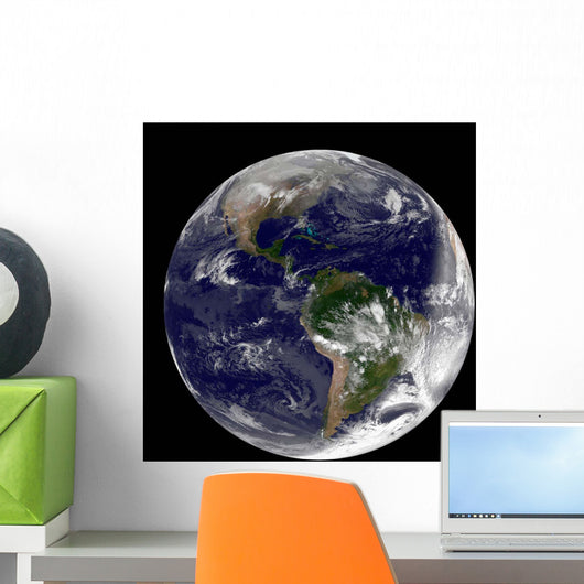 Full Earth Showing North Wall Decal Design 3