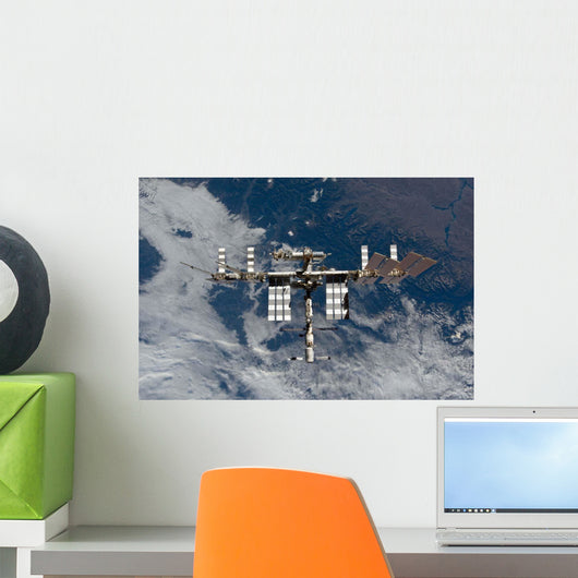 International Space Station Backdropped Wall Decal Design 2