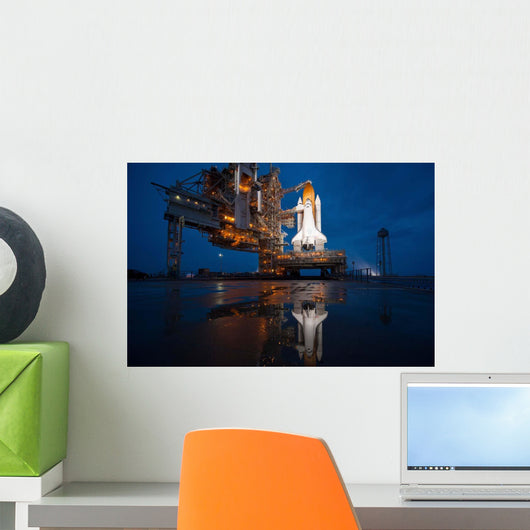 Night Space Shuttle Atlantis Wall Decal Design 1
