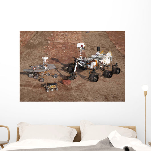 Three Generations Mars Rovers Wall Decal Design 2