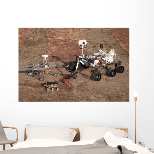 Three Generations Mars Rovers Wall Decal Design 2