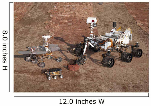 Three Generations Mars Rovers Wall Decal Design 2