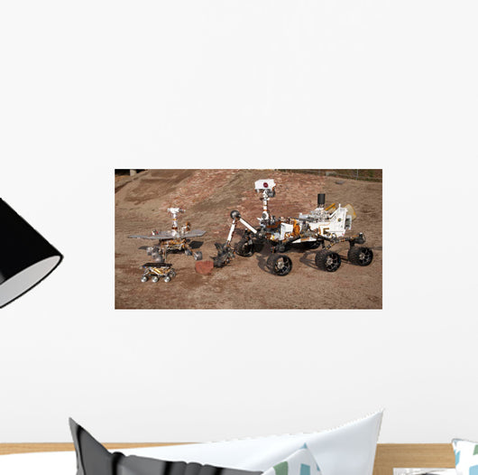 Three Generations Mars Rovers Wall Decal Design 1