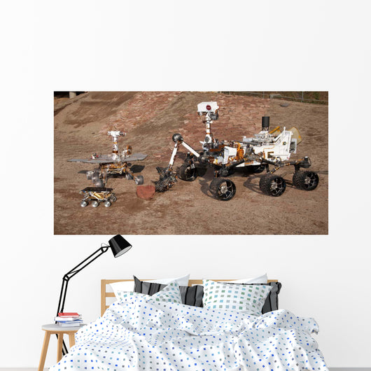 Three Generations Mars Rovers Wall Decal Design 1
