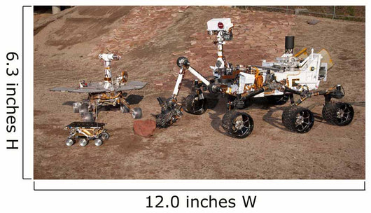Three Generations Mars Rovers Wall Decal Design 1