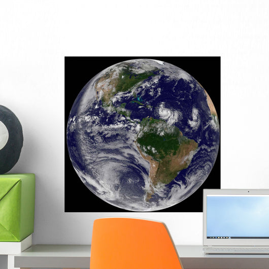 Full Earth Showing Two Wall Decal