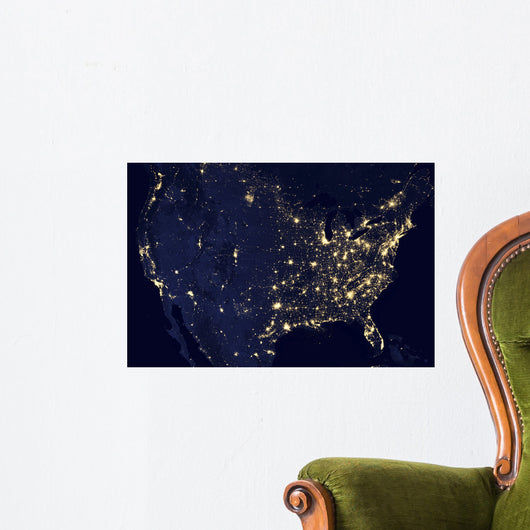 City Lights United States Wall Decal