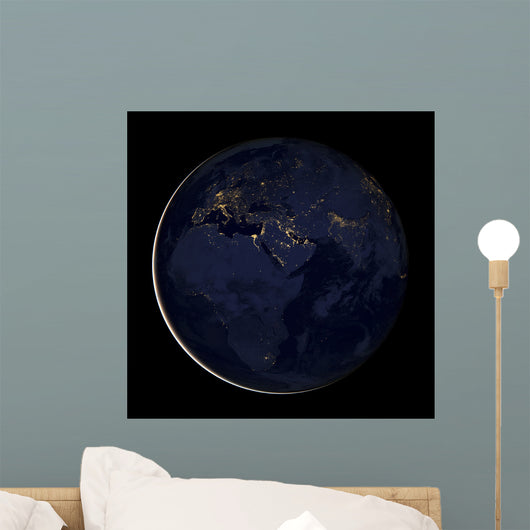 Full Earth Showing City Wall Decal