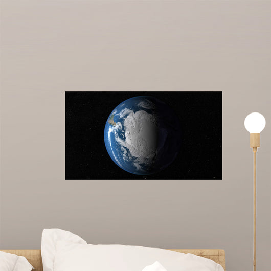 Full Earth Showing Simulated Wall Decal Design 3
