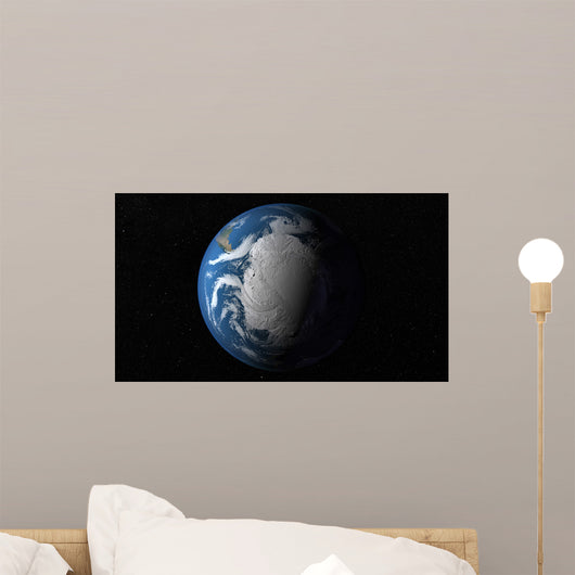Full Earth Showing Simulated Wall Decal Design 2