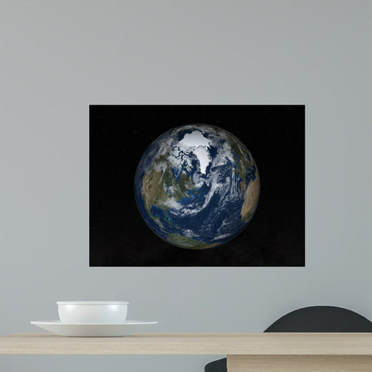 Earth with Clouds and Wall Decal Design 1