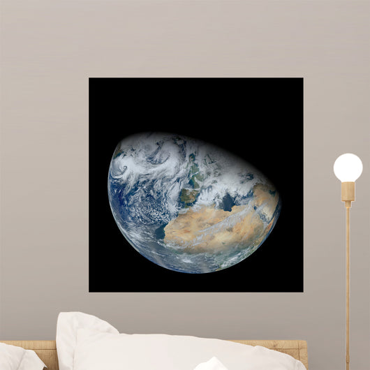 Synthesized Earth Showing North Wall Decal