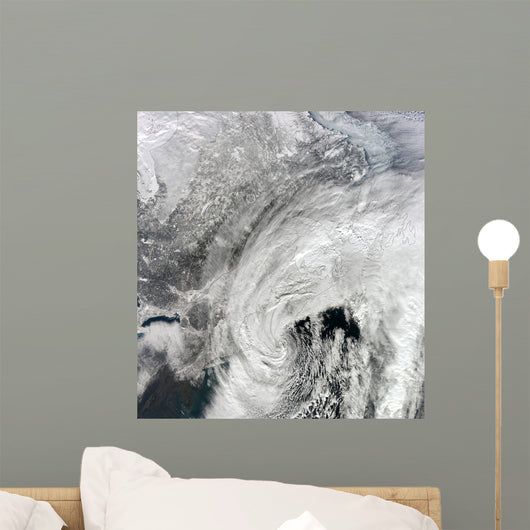 Satellite Large Nor'easter Snow Wall Decal Design 1