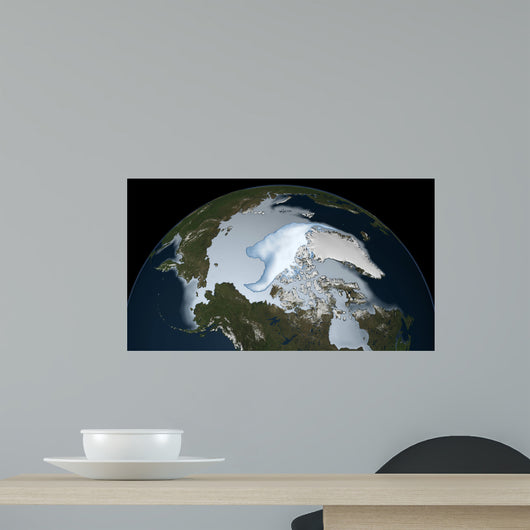 Planet Earth Showing Sea Wall Decal Design 1