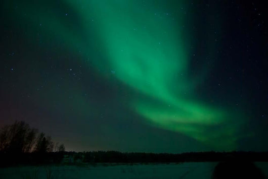 Green Aurora above Far Wall Decal Design 3