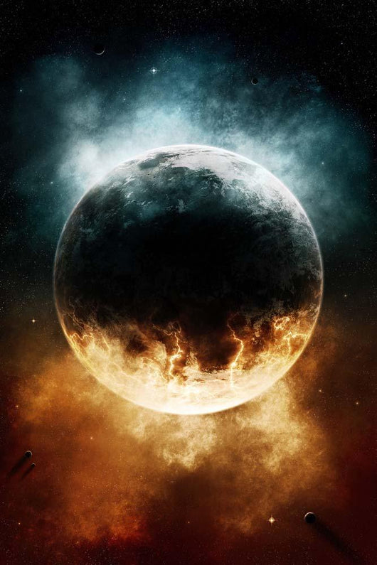 Rare Planet Surrounded Cloud Wall Decal