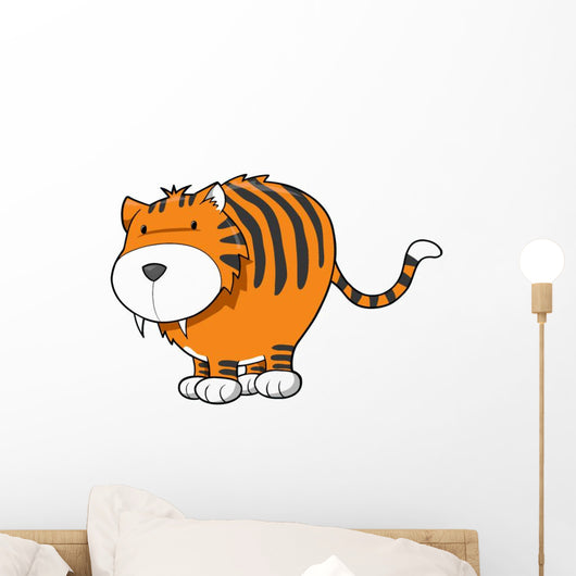 Chubby Saber Tooth Tiger Wall Decal
