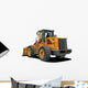 Orange Construction Bulldozer Wall Decal