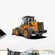 Orange Construction Bulldozer Wall Decal