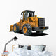 Orange Construction Bulldozer Wall Decal