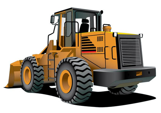 Orange Construction Bulldozer Wall Decal