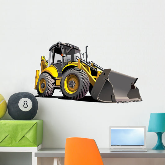 Yellow Construction Bulldozer Wall Decal